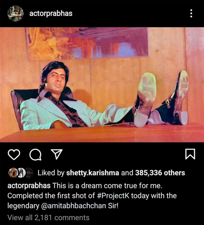 Project K: Amitabh, Prabhas thrill with mutual admiration
