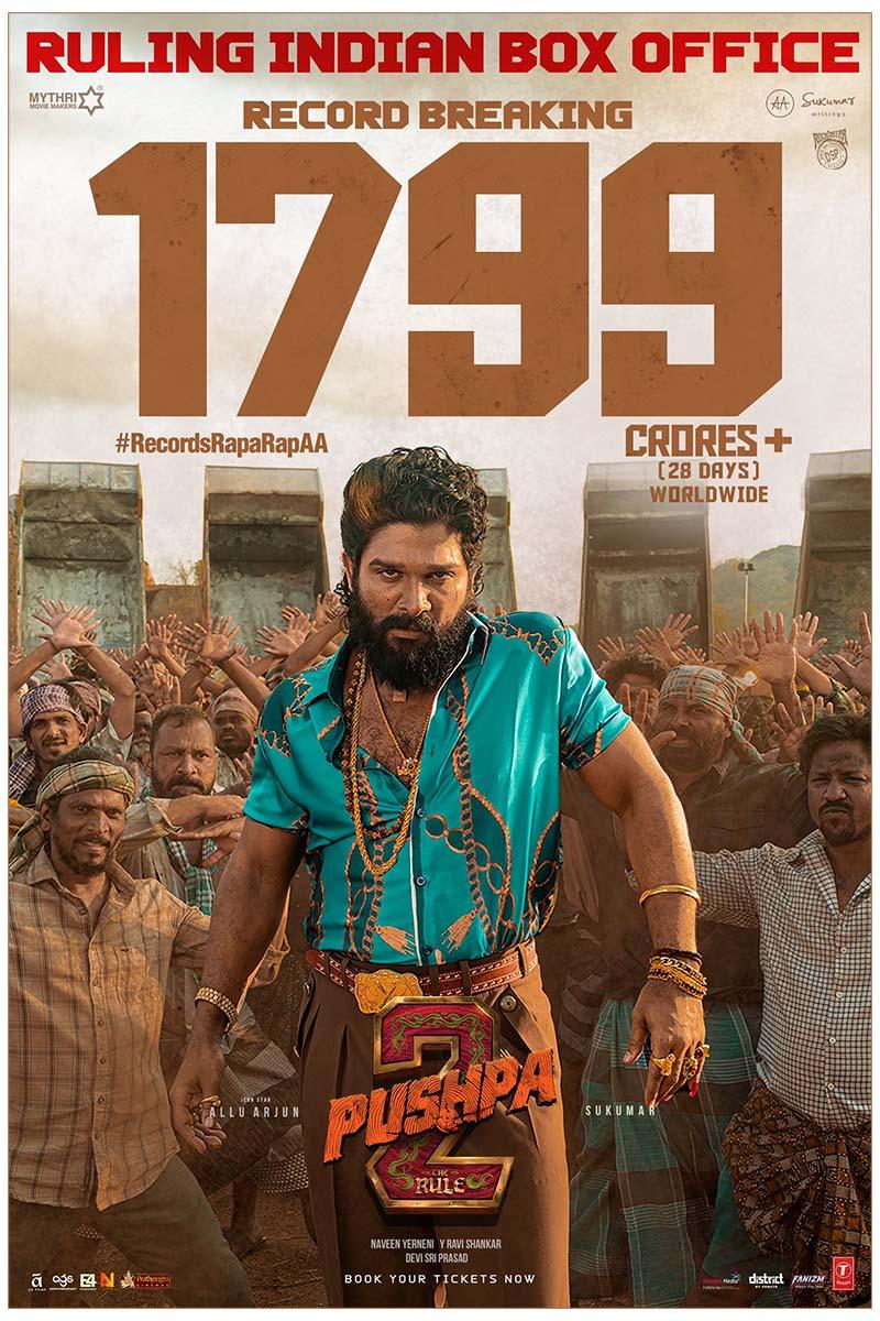 Pushpa 2 The Rule Cruising Towards 1800 Crore Globally