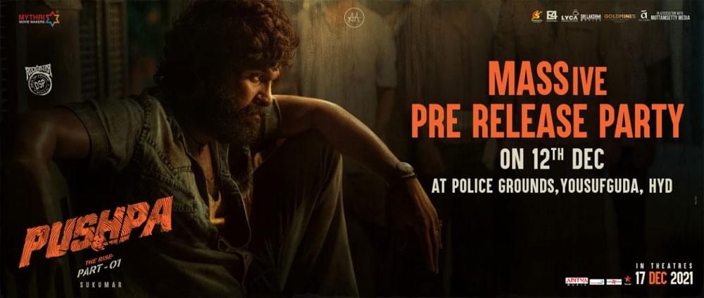 Pushpa offers pre-release party