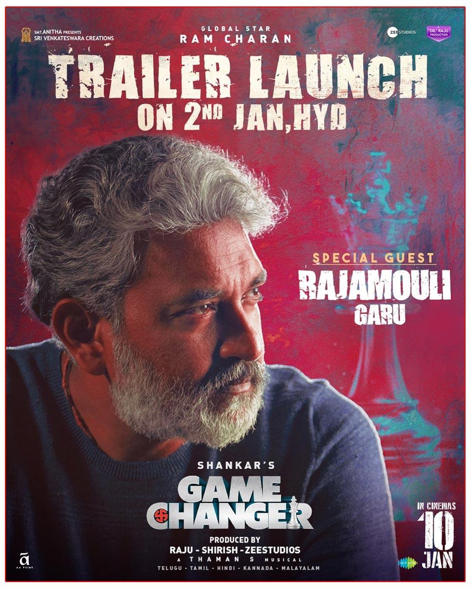 Rajamouli To Launch Game Changer Trailer On January 2