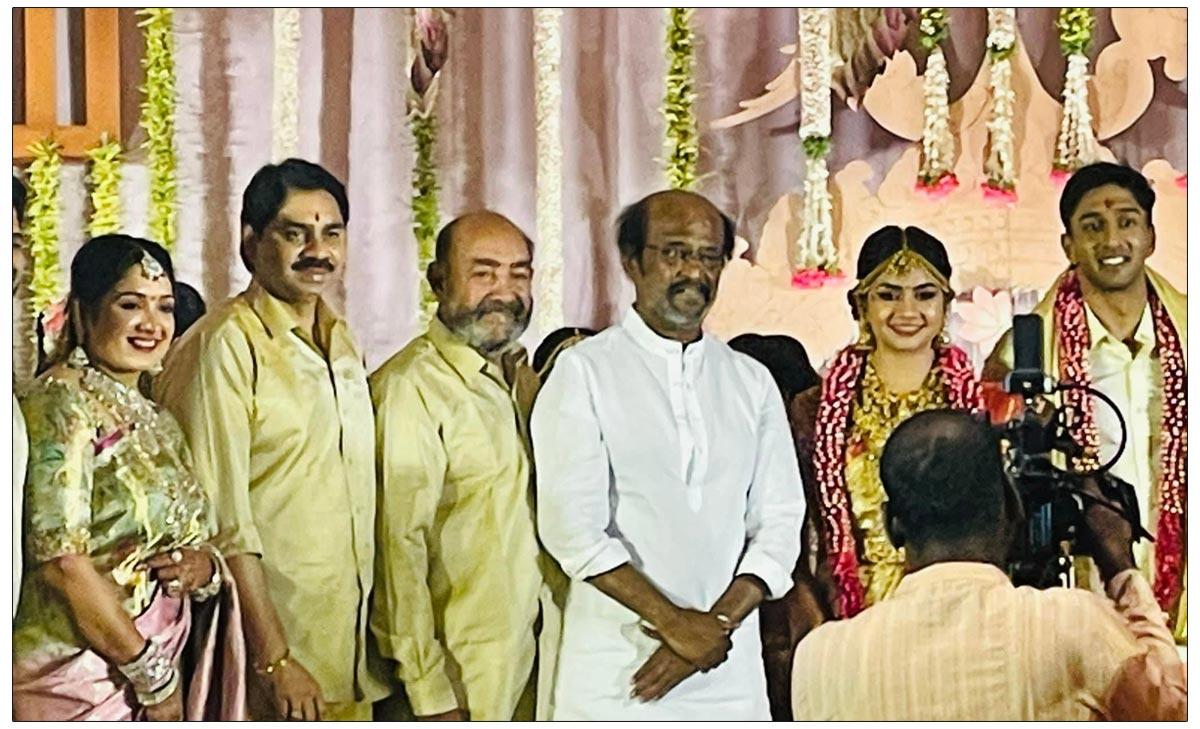 Rajinikanth Attends Vijayakumar Granddaughter Divya Wedding