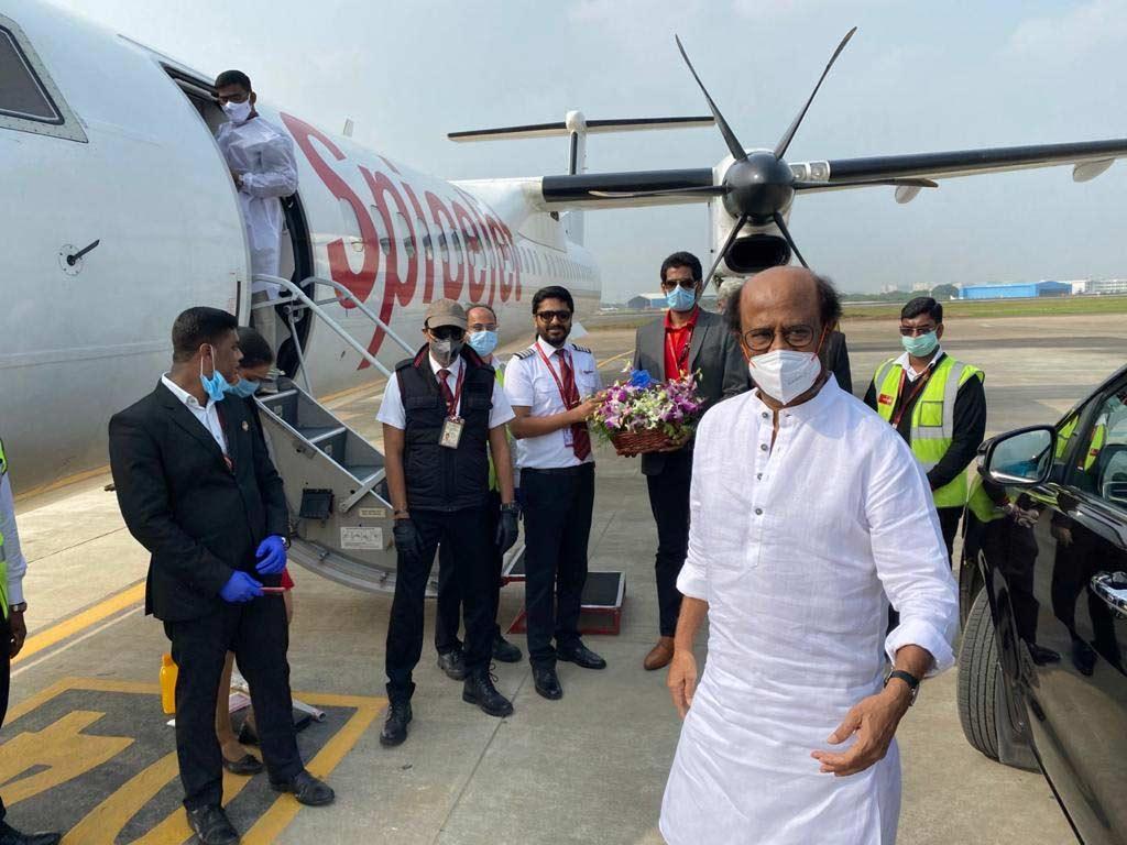 Rajinikanth In Hyderabad For Vettaiyan Shoot