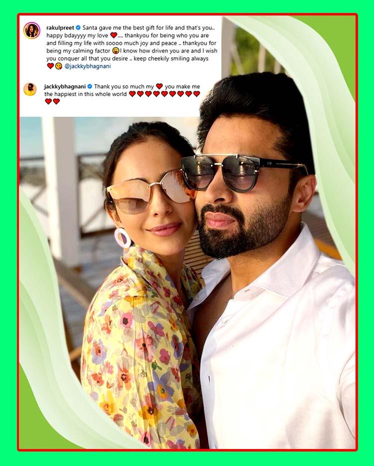 Rakul Preet Singh delights Jackky Bhagnani on X Mas