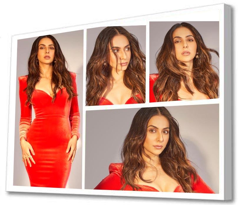 Rakul sizzles in red bodycon dress