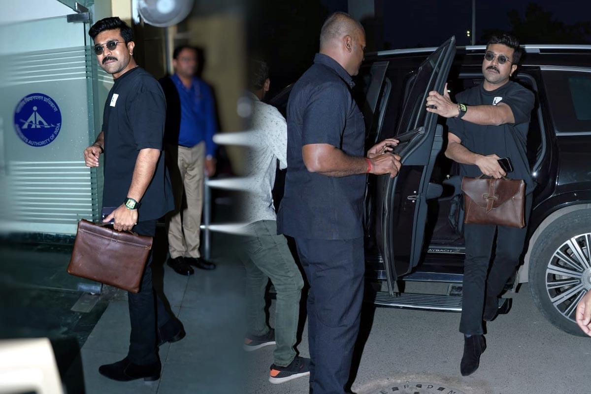 Global Star all smiles at the airport