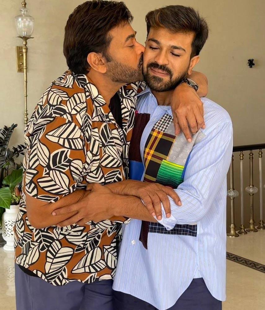 Chiranjeevi poud B-Day wishes to his son Ram Charan