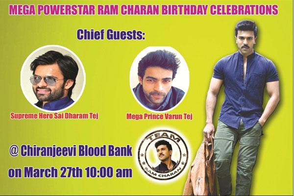 2 Mega Heroes in Charan's B-Day Celebrations