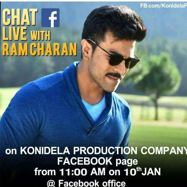 Charan First Telugu Hero on FB Office