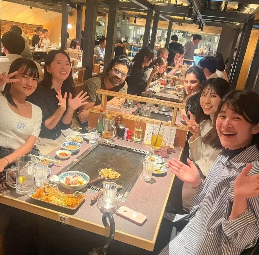 Charan And Upasana Dining At Japan