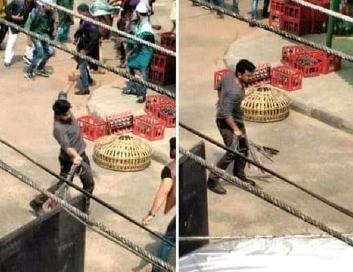 Charan's Market Fight Stills Leaked
