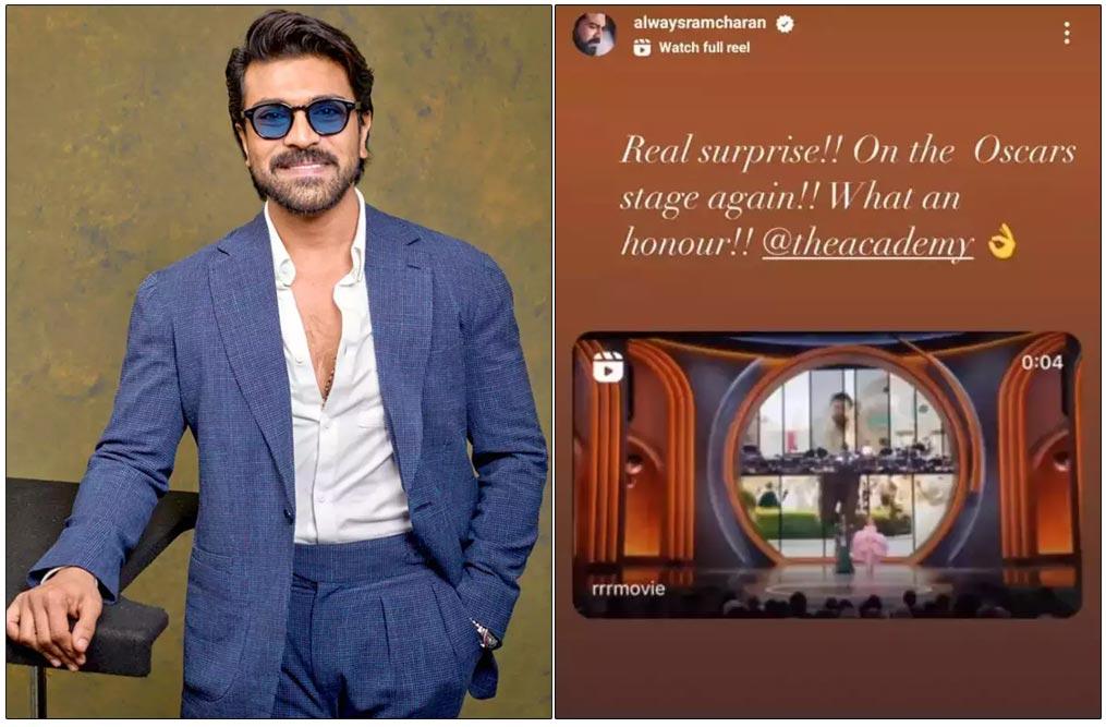 Ram Charan Surprised With RRR On Oscars Stunt Reel