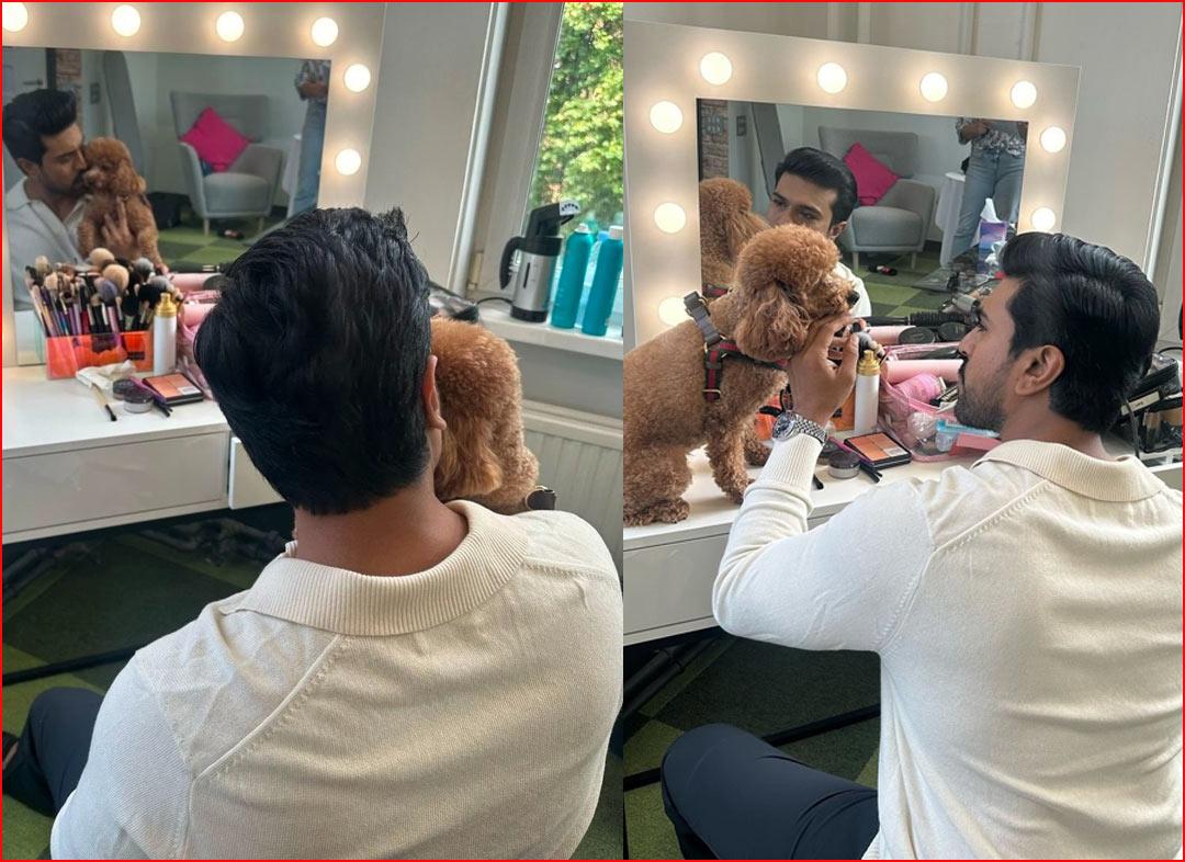Ram Charan snapped with Rhyme in London