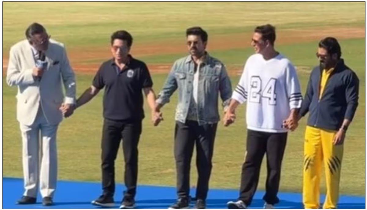 ISPL: Ram Charan Naatu Naatu With Sachin, Suriya And Akshay