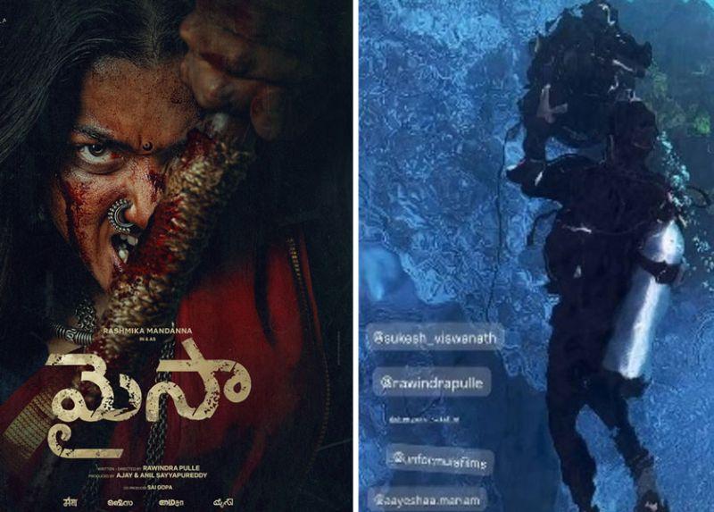 Rashmika wraps underwater stunts for Mysaa