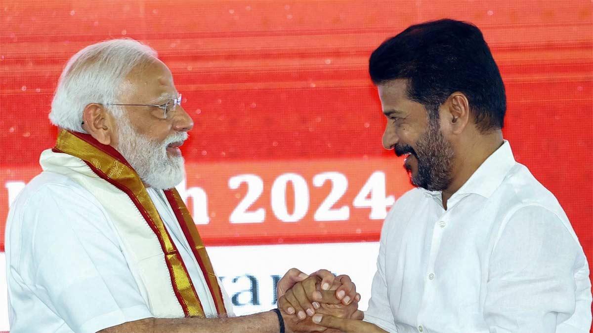 Revanth Reddy stunning support to Modi &amp; Ministers