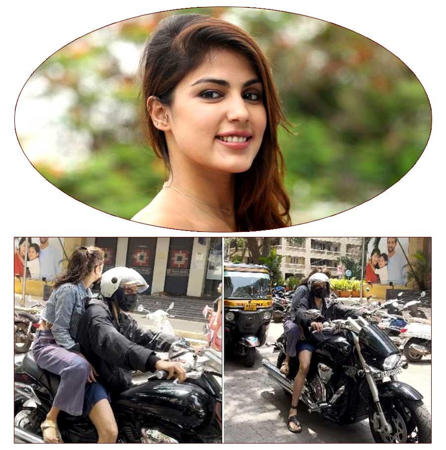 Rhea Chakraborthy enjoying bike ride