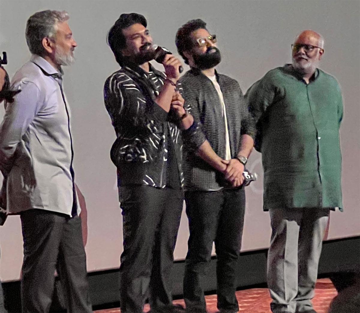 Ram Charan, NTR gets mobbed in Los Angeles