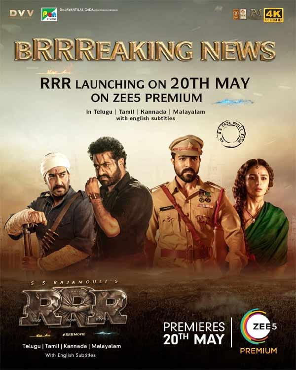Zee 5 bends down for RRR