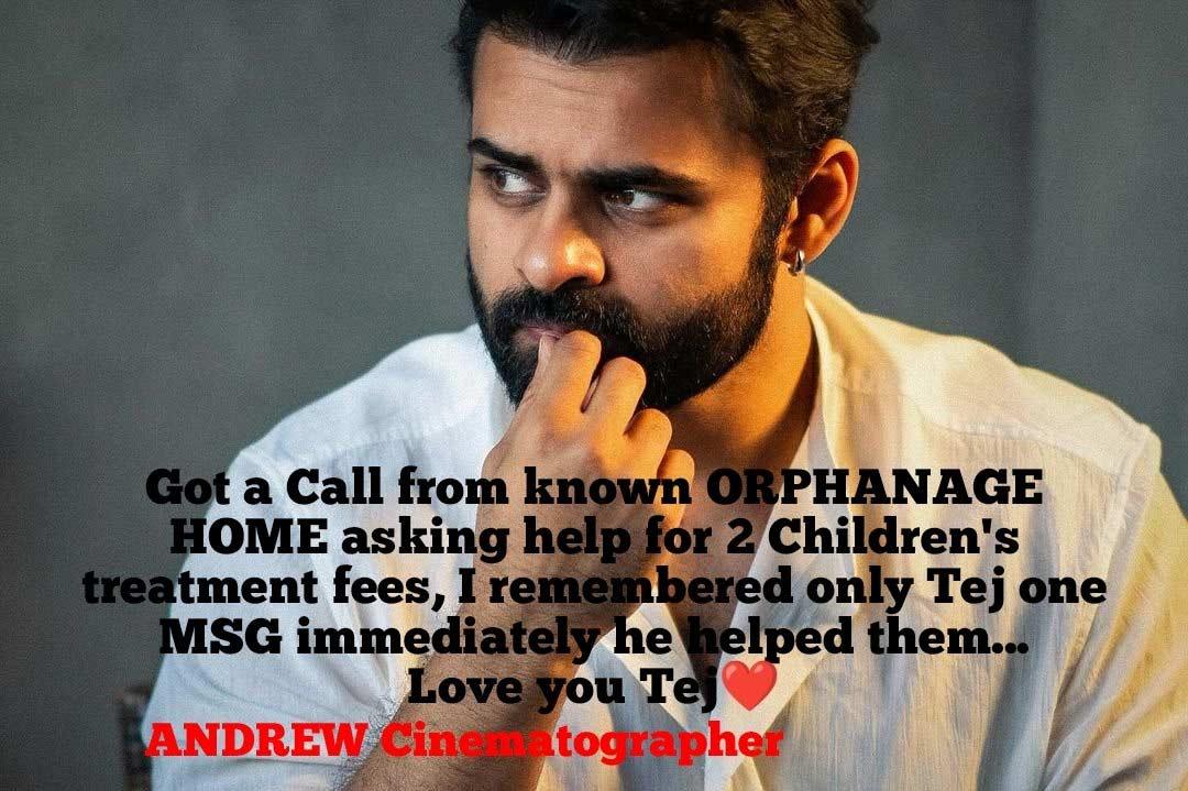 Cinematographer Andrew Praises Sai Tej