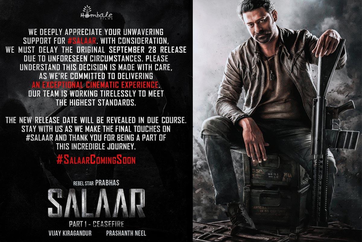 Makers Of Salaar Released A Note Announcing Its Postponement