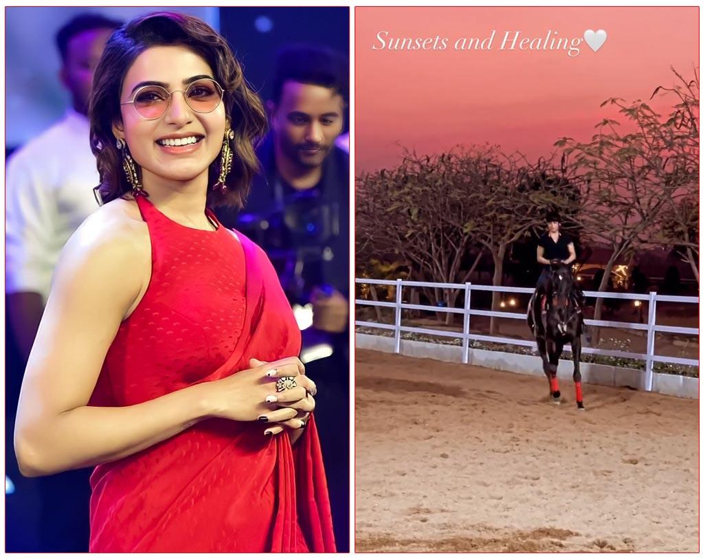 Samantha Enjoying Horse Riding