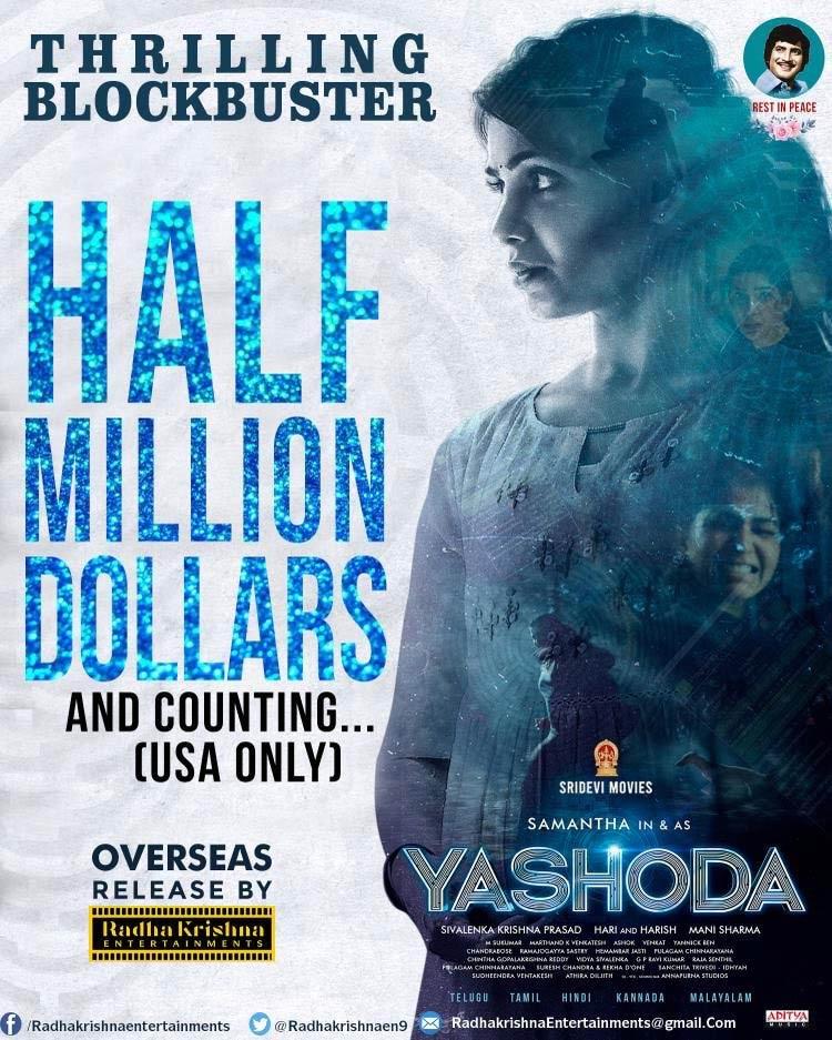 Yashoda Breaches Half-Million Dollar Mark