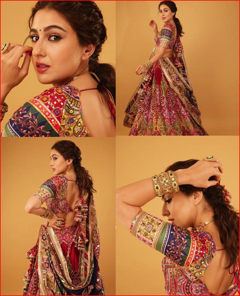 Sara Ali Khan lovely strike in lehenga
