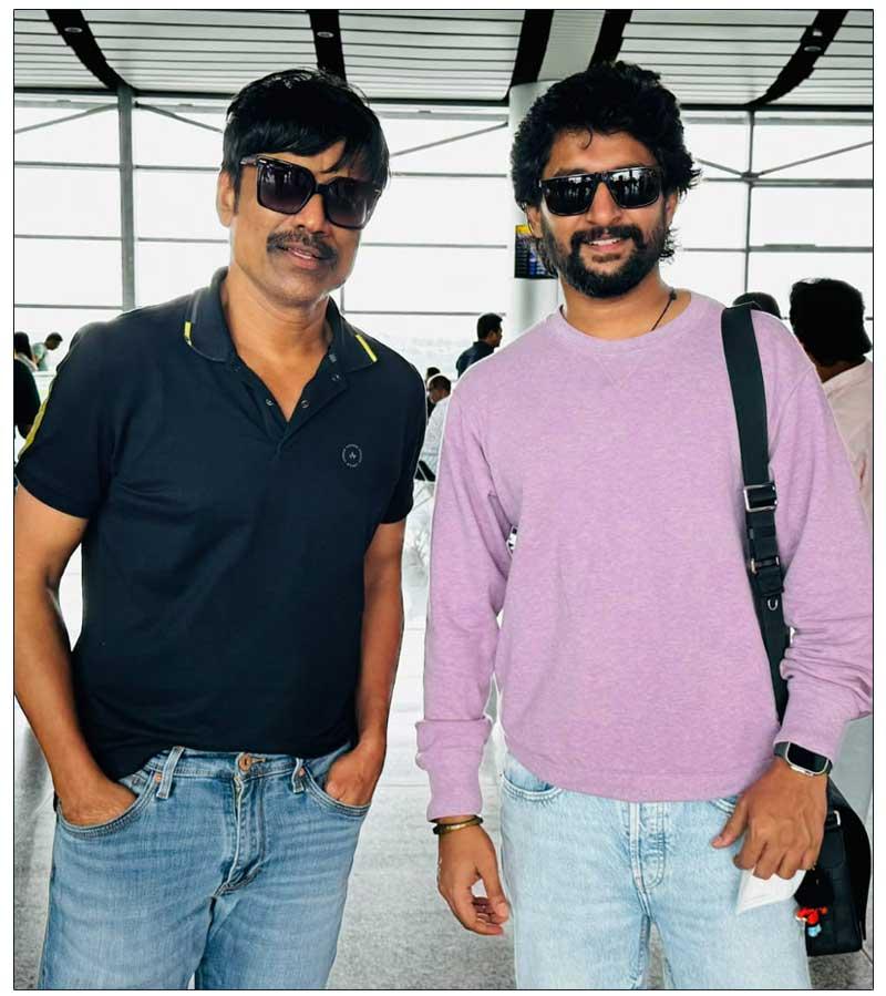 Nani, SJ.Suryah fly to Chennai for Saripodhaa Sanivaaram promotions