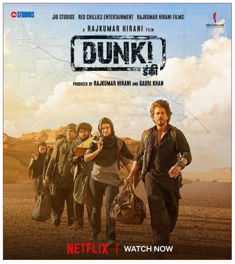 Shah Rukh Khan Dunki Streaming Now On Netflix