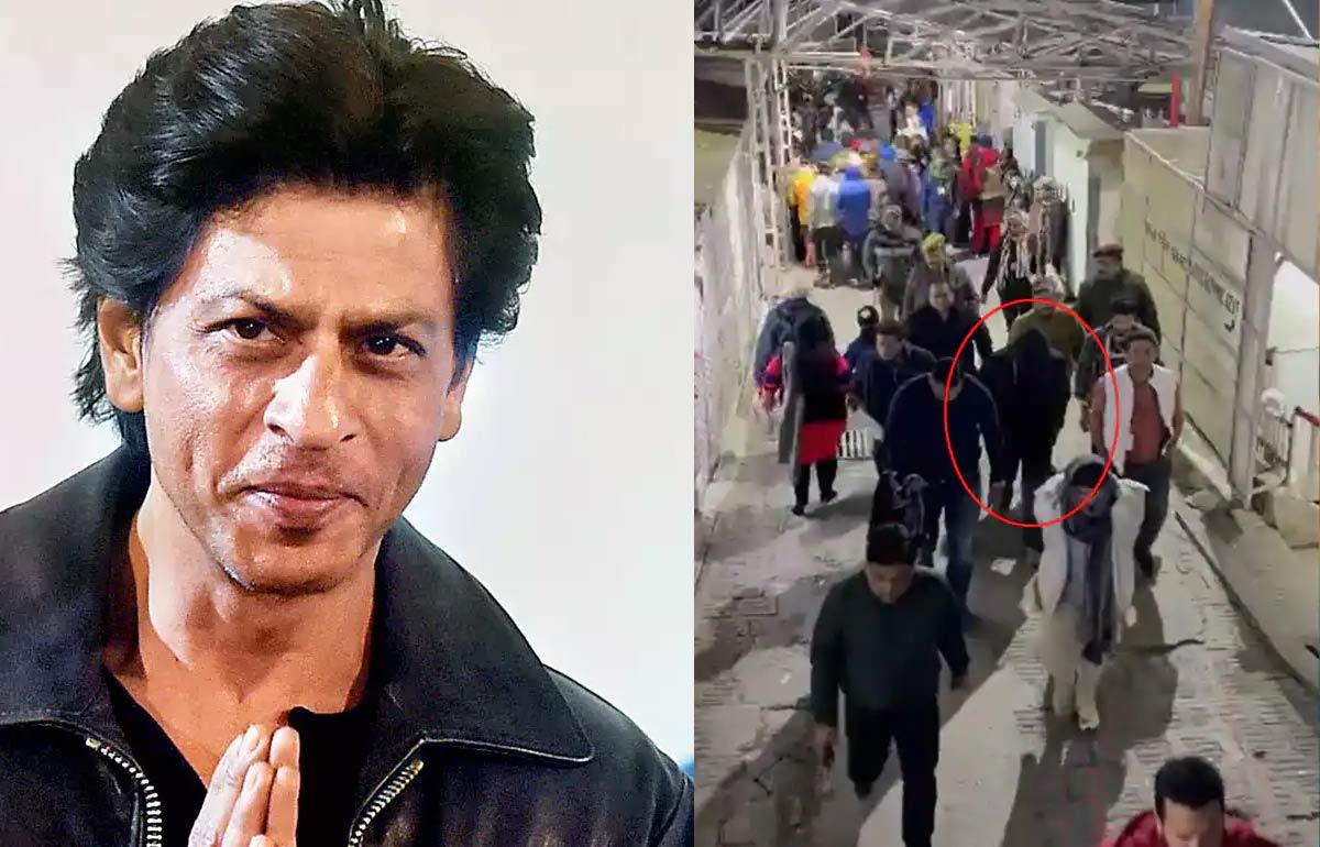 Shah Rukh Khan covers himself at Vaishno Devi temple