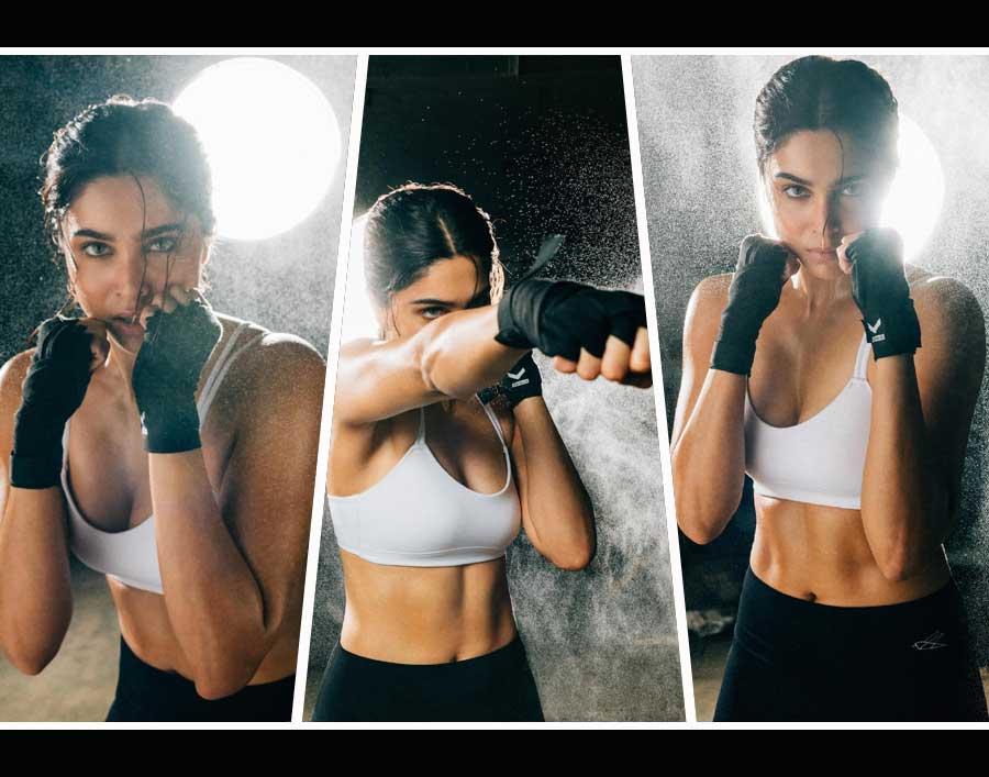 Sharvari Wagh gives beautiful punch