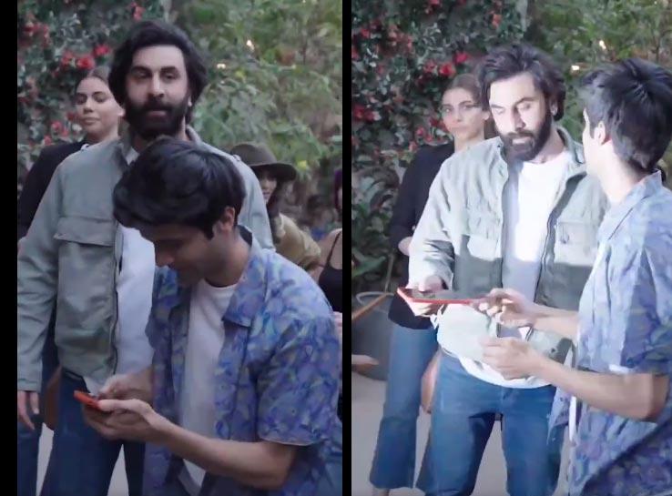 Ranbir Kapoor throws a fan phone
