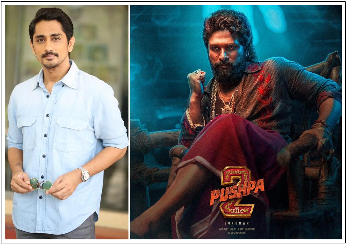 Siddharth Shoots Down The Phenomenon Of Pushpa 2 The Rule