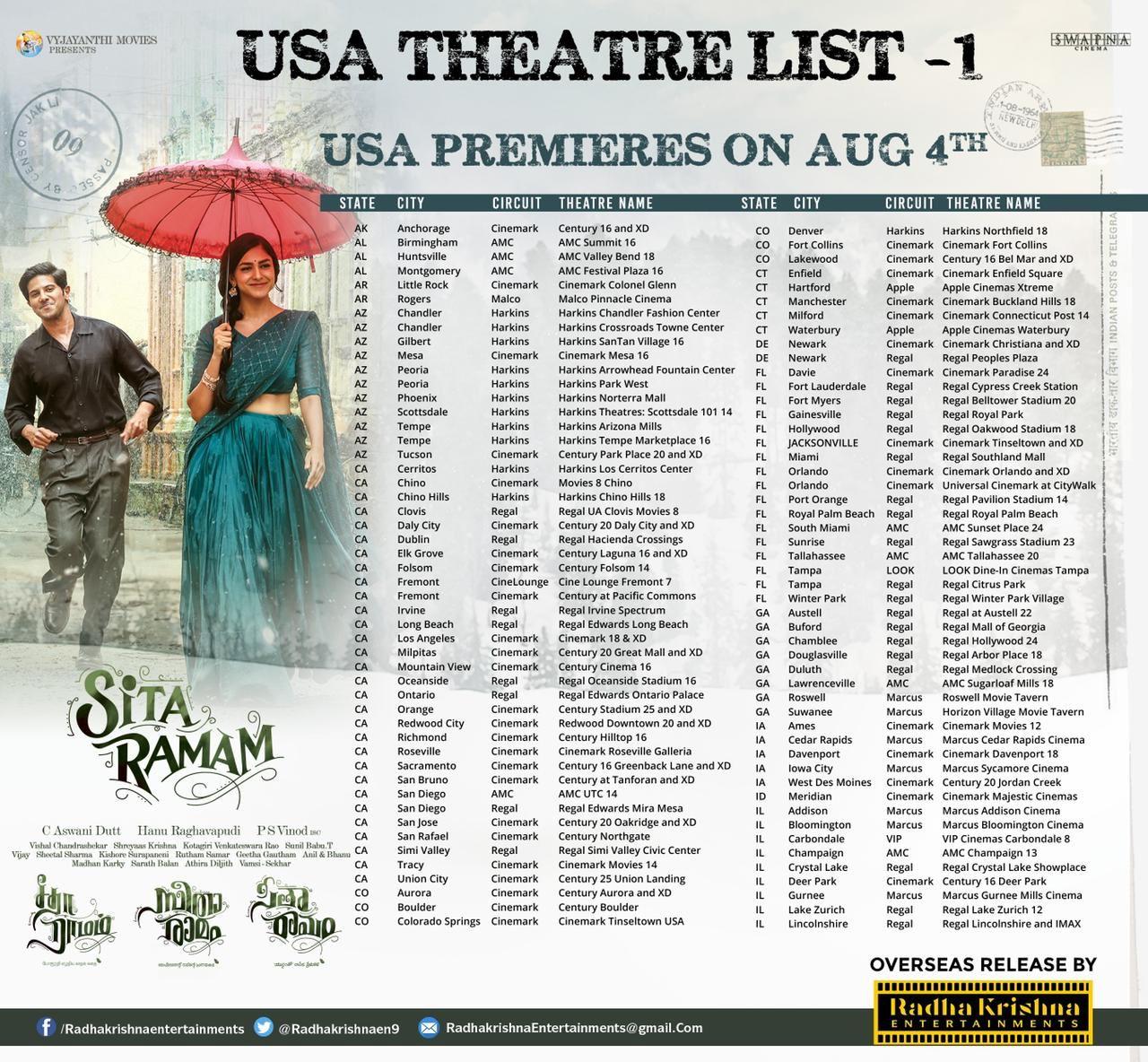 Sita Ramam readies US premiers