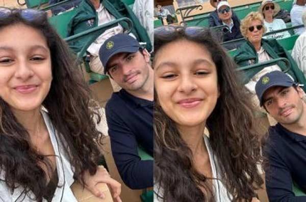 Sitara Ghattamaneni Strikes Pose With Popular Formula One Driver