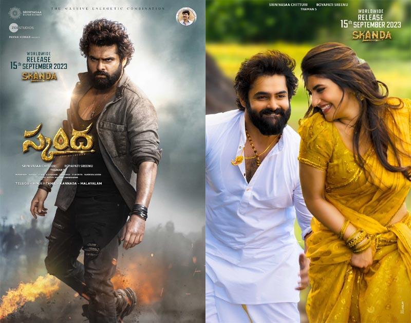 Skanda Offline Promotions Kick Started With Striking Standees At Theatres
