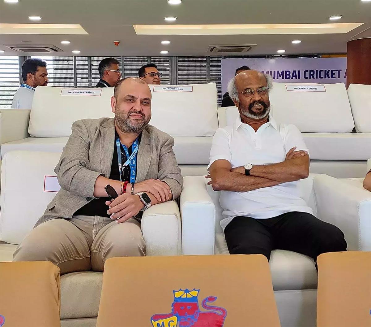 Rajinikanth watches India vs Australia match