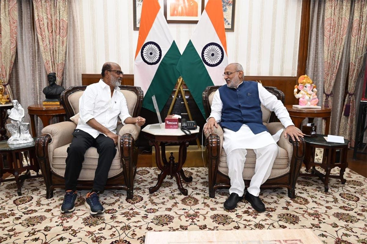 Jharkhand Governor CP Radhakrishnan Welcomes Rajinikanth
