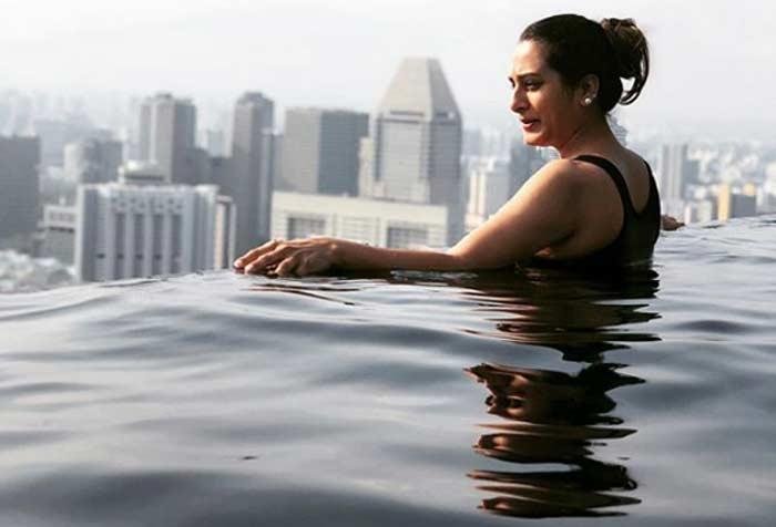 Pic Talk: Surekha Vani Caught In Pool
