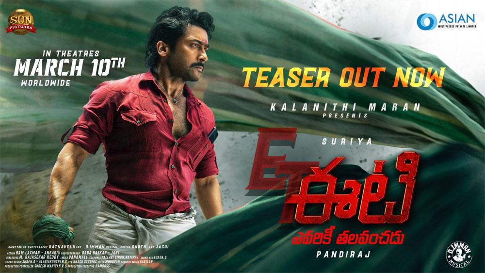 Suriya's ET Telugu teaser thrills