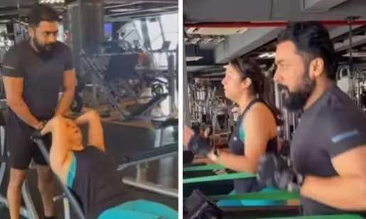 Ideal Couple Suriya, Jyothika Sweat It Out In Gym