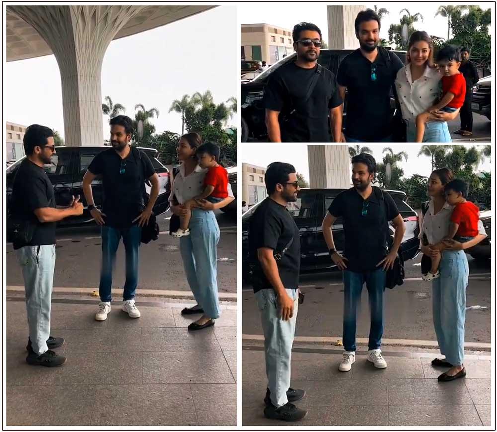 Suriya - Kajal surprise meet at Mumbai Airport