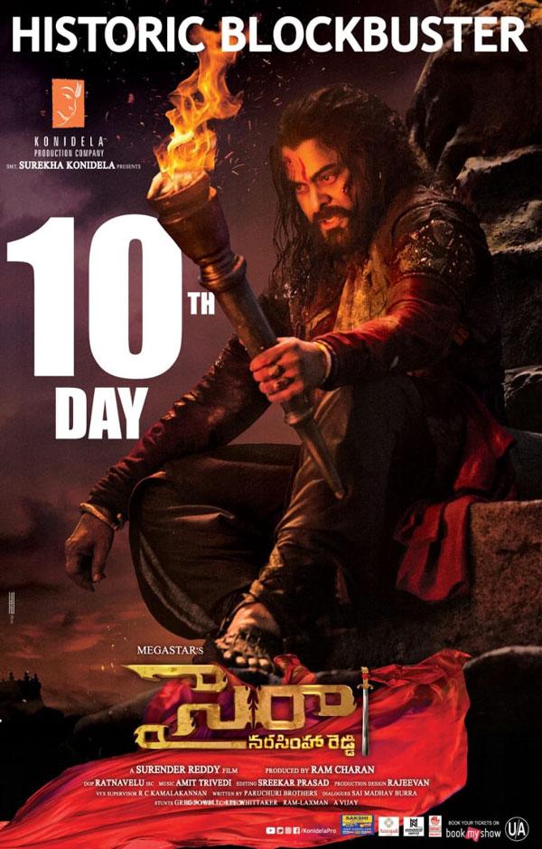 Sye Raa 10 Days Worldwide Collections