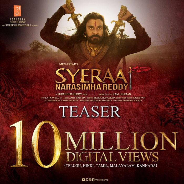 Sye Raa Teaser Crosses a Milestone
