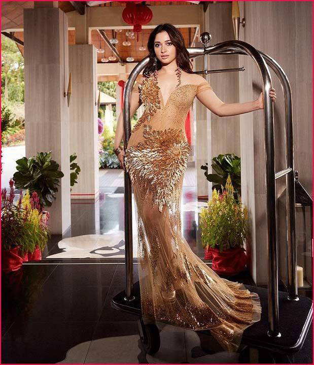 Tamannaah tempts in off shoulder gown