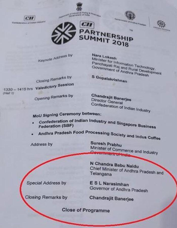 Naidu Misled PS 2018 Representatives?