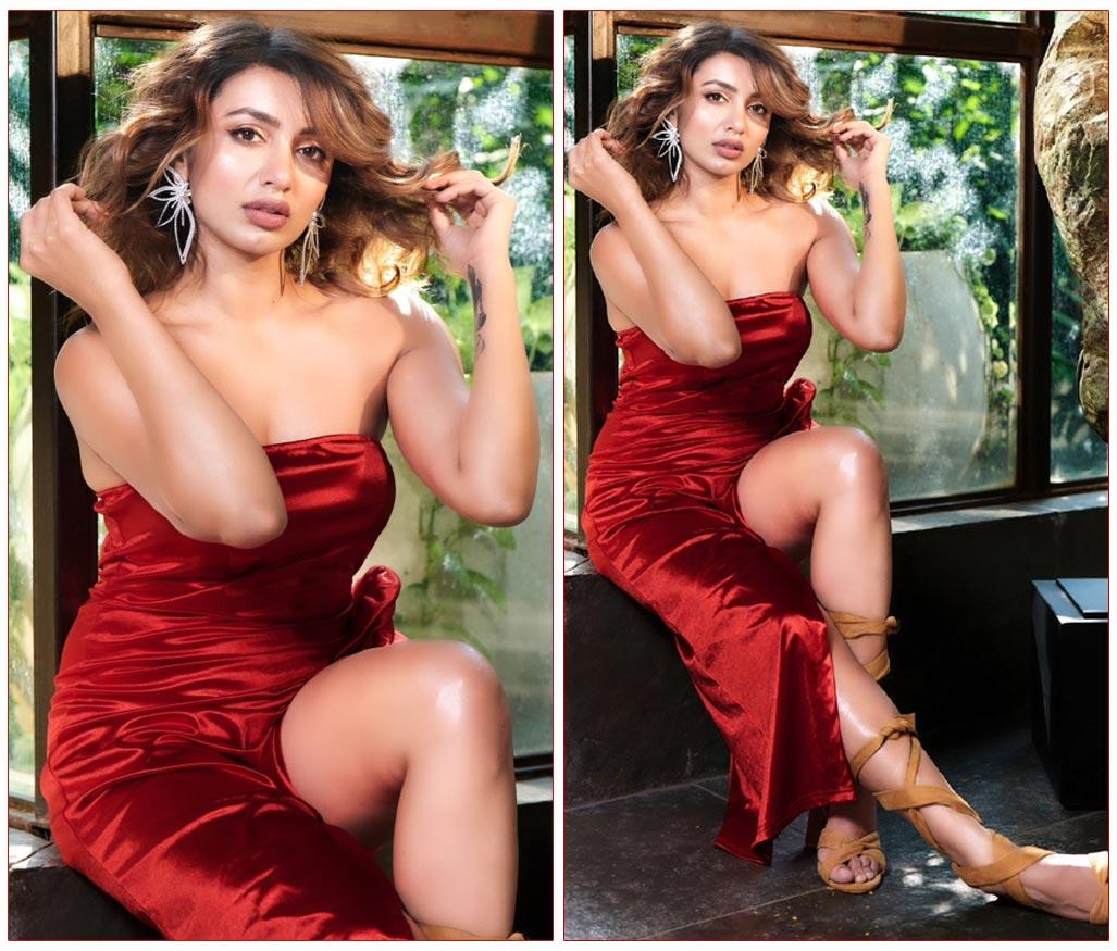 Tejaswi Madivada Scorches Red Hot In Red