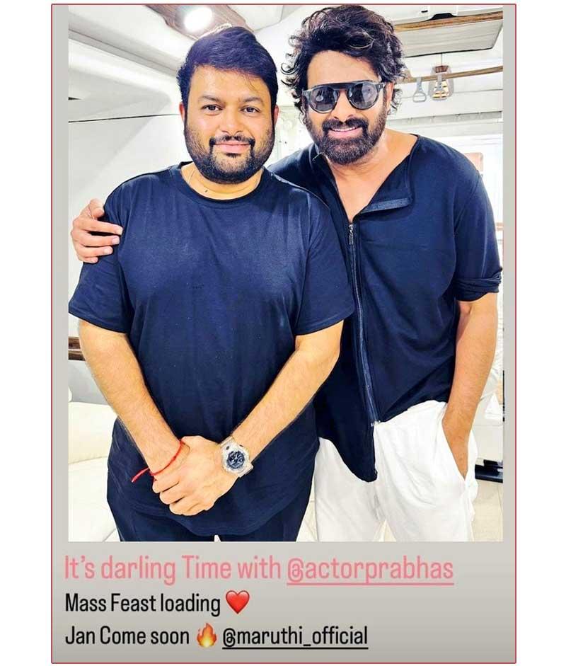 The Raja Saab: Thaman excites sharing Prabhas snap