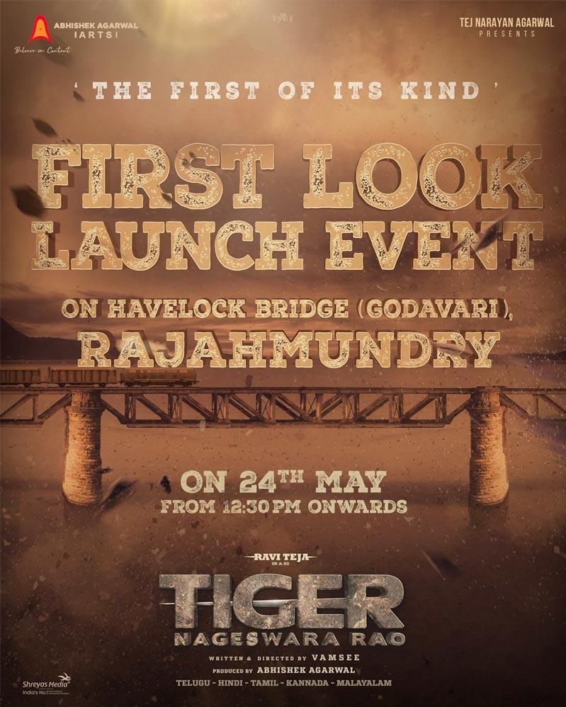 Tiger Nageswara Rao first look in Rajahmundry