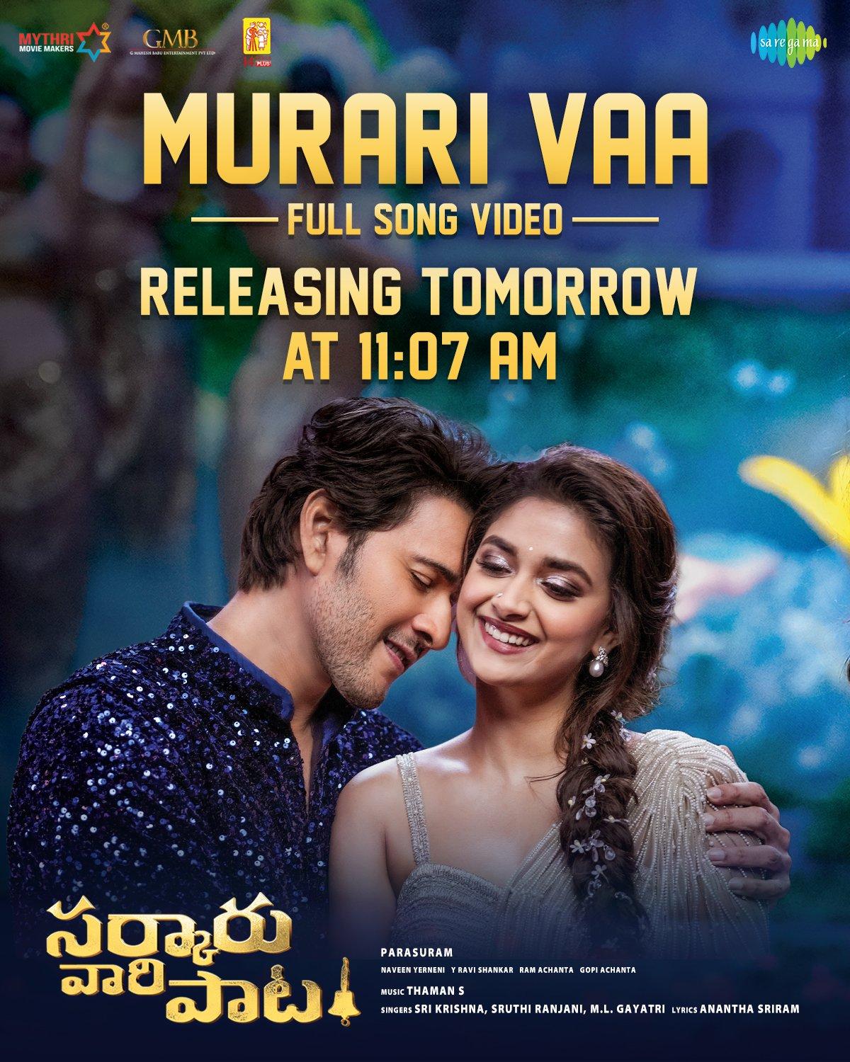 SVP: Murari Vaa full song treat arriving